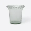 Pie Crust Glass Planter