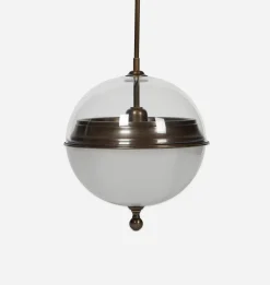 Pisa Brass & Glass Globe Pendant