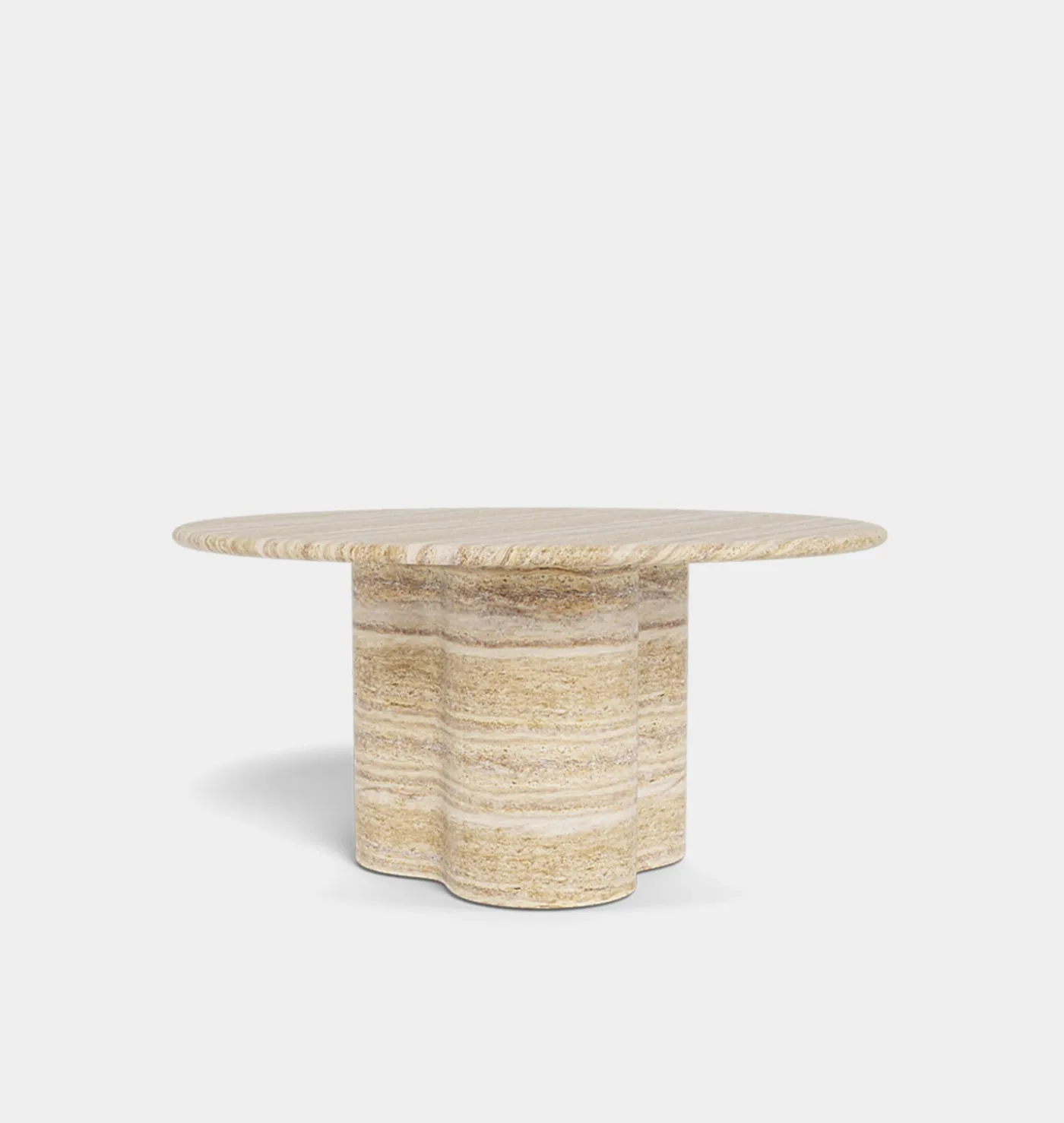Porto Outdoor Travertine Round Dining Table 60"