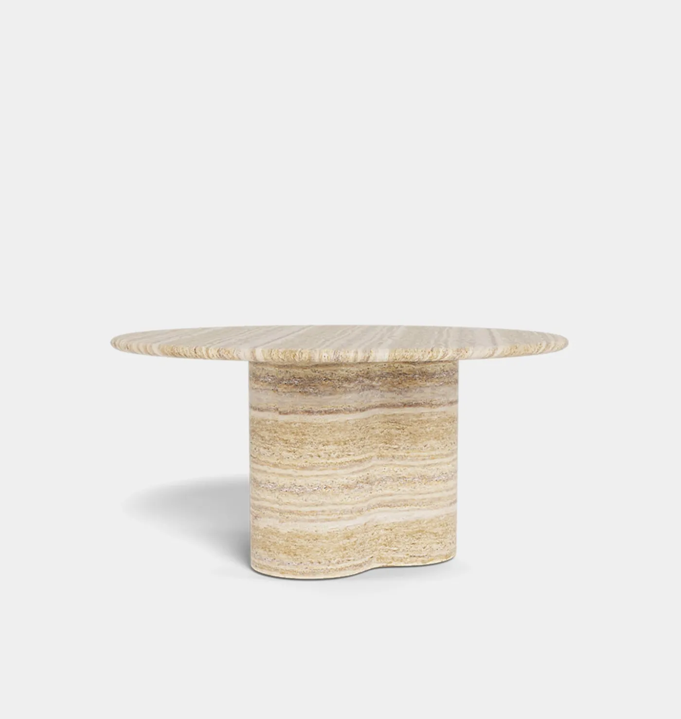 Porto Outdoor Travertine Round Dining Table 60"