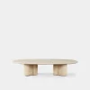 Porto Outdoor Travertine Pill Coffee Table