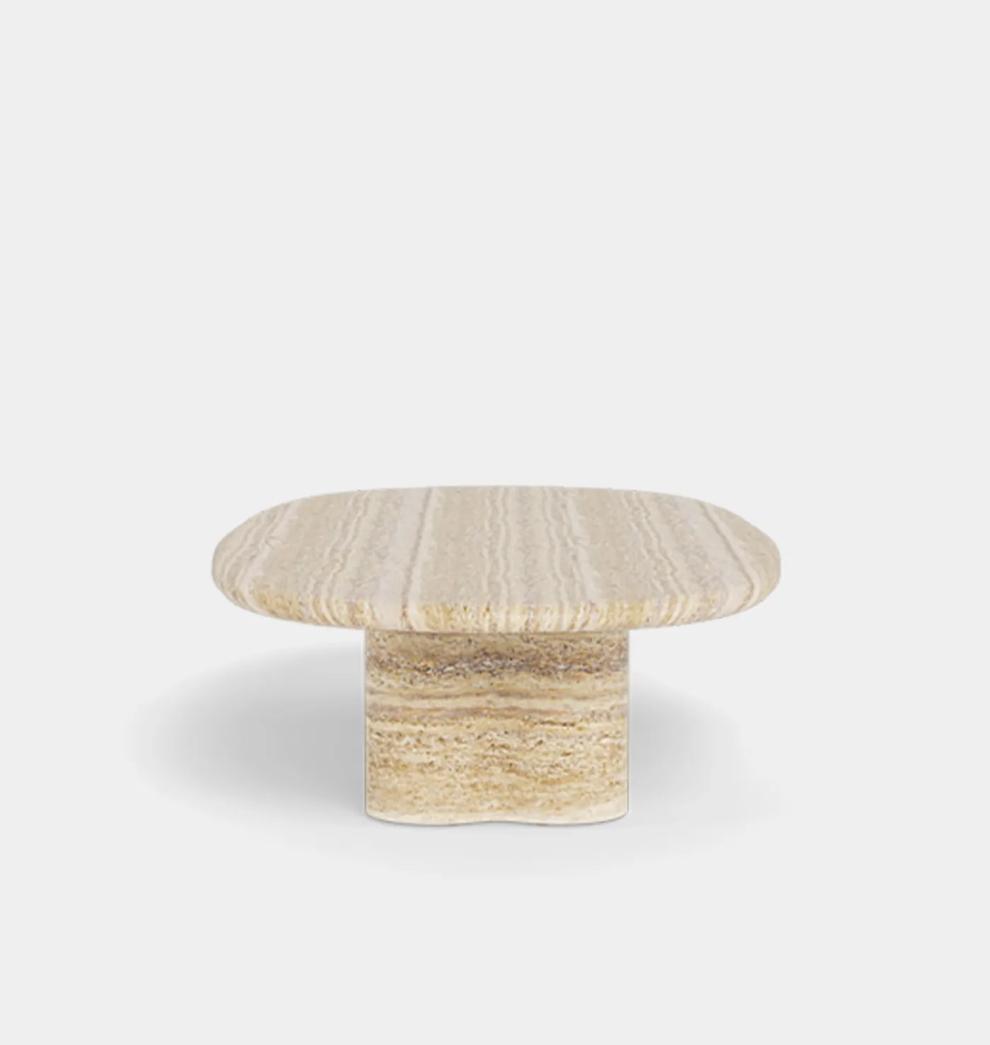 Porto Outdoor Travertine Pill Coffee Table