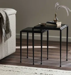 Prescott Cast Glass Nesting Table S/2