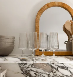 Rattan Wrapped Mirror