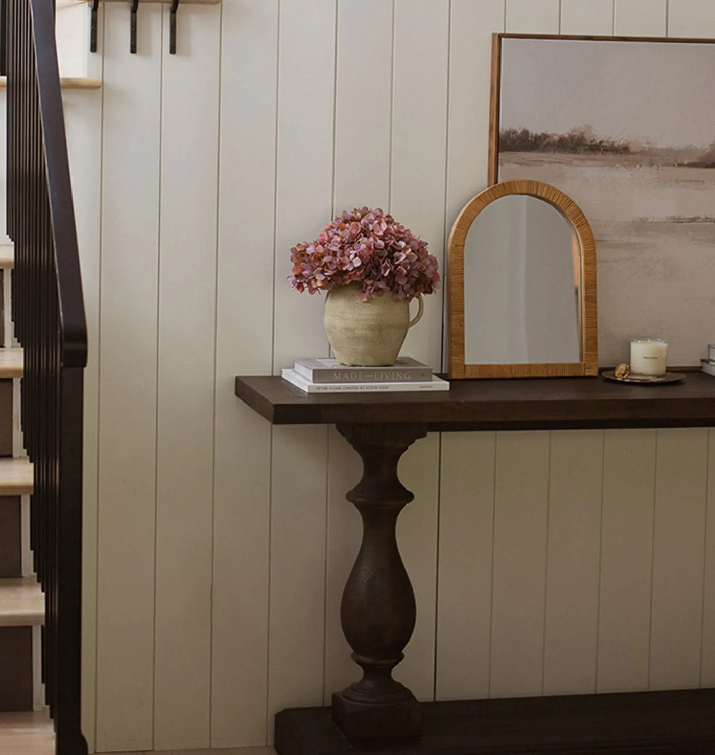 Rattan Wrapped Mirror