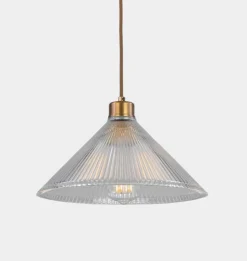 Rebell Coolie Holophane Glass Pendant Light