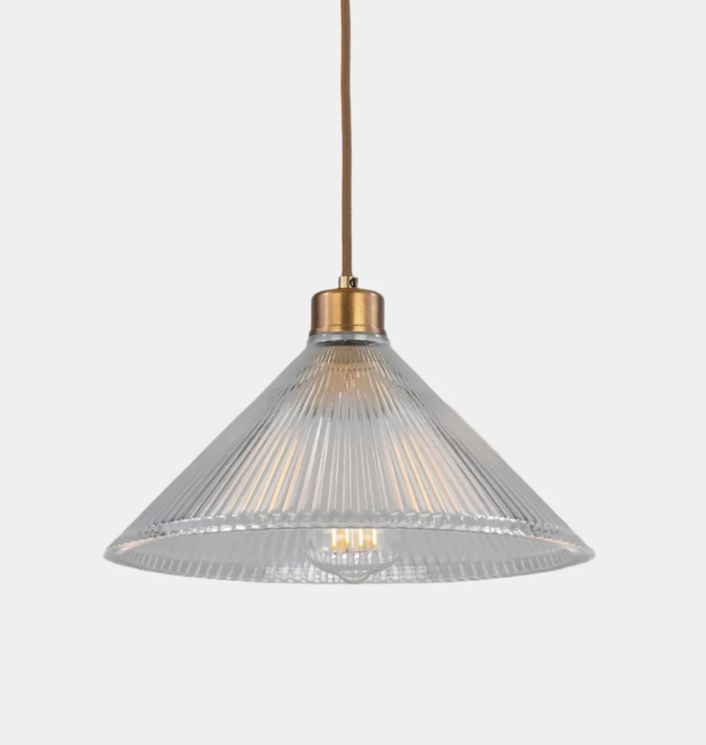 Rebell Coolie Holophane Glass Pendant Light