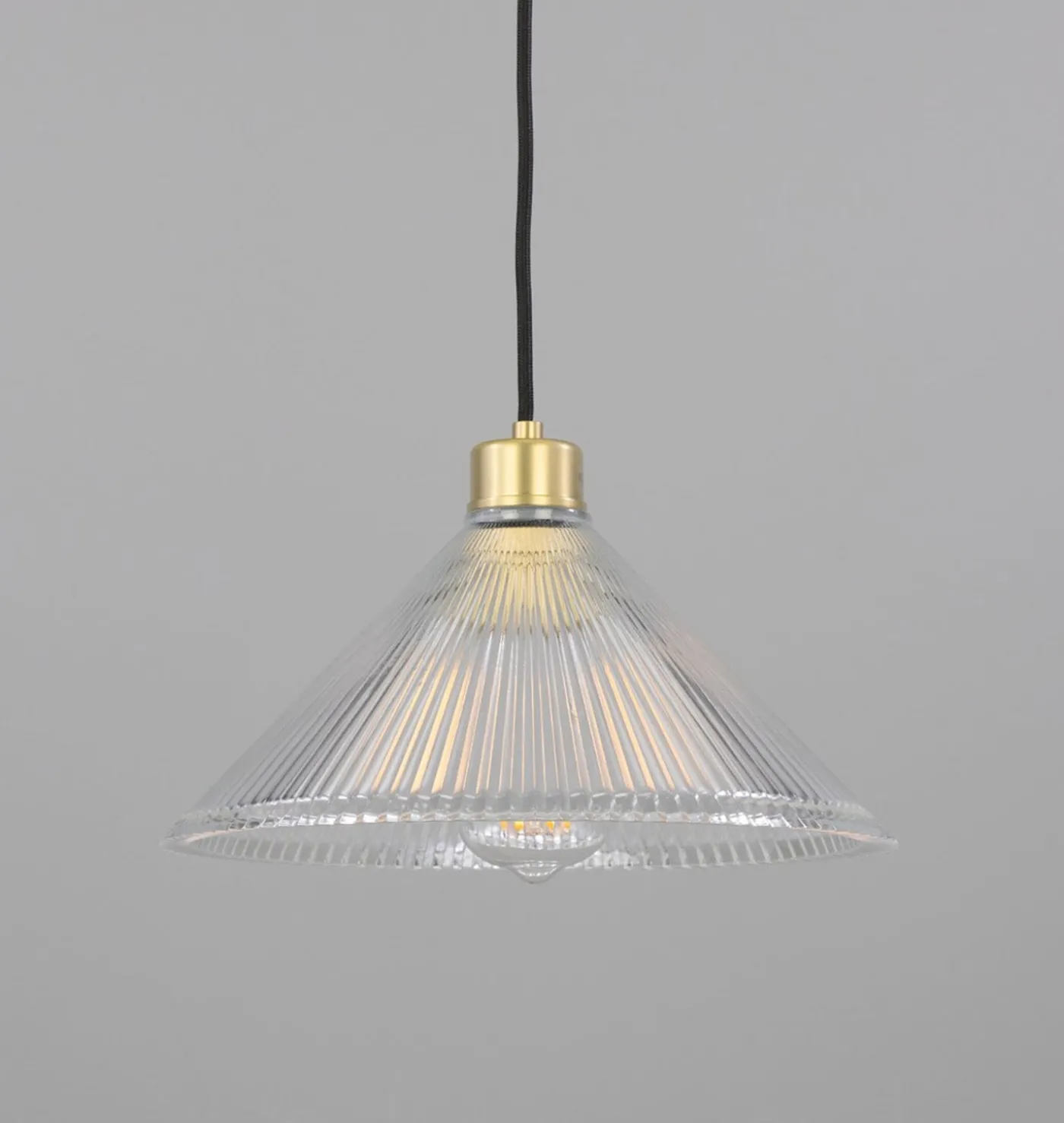 Rebell Coolie Holophane Glass Pendant Light