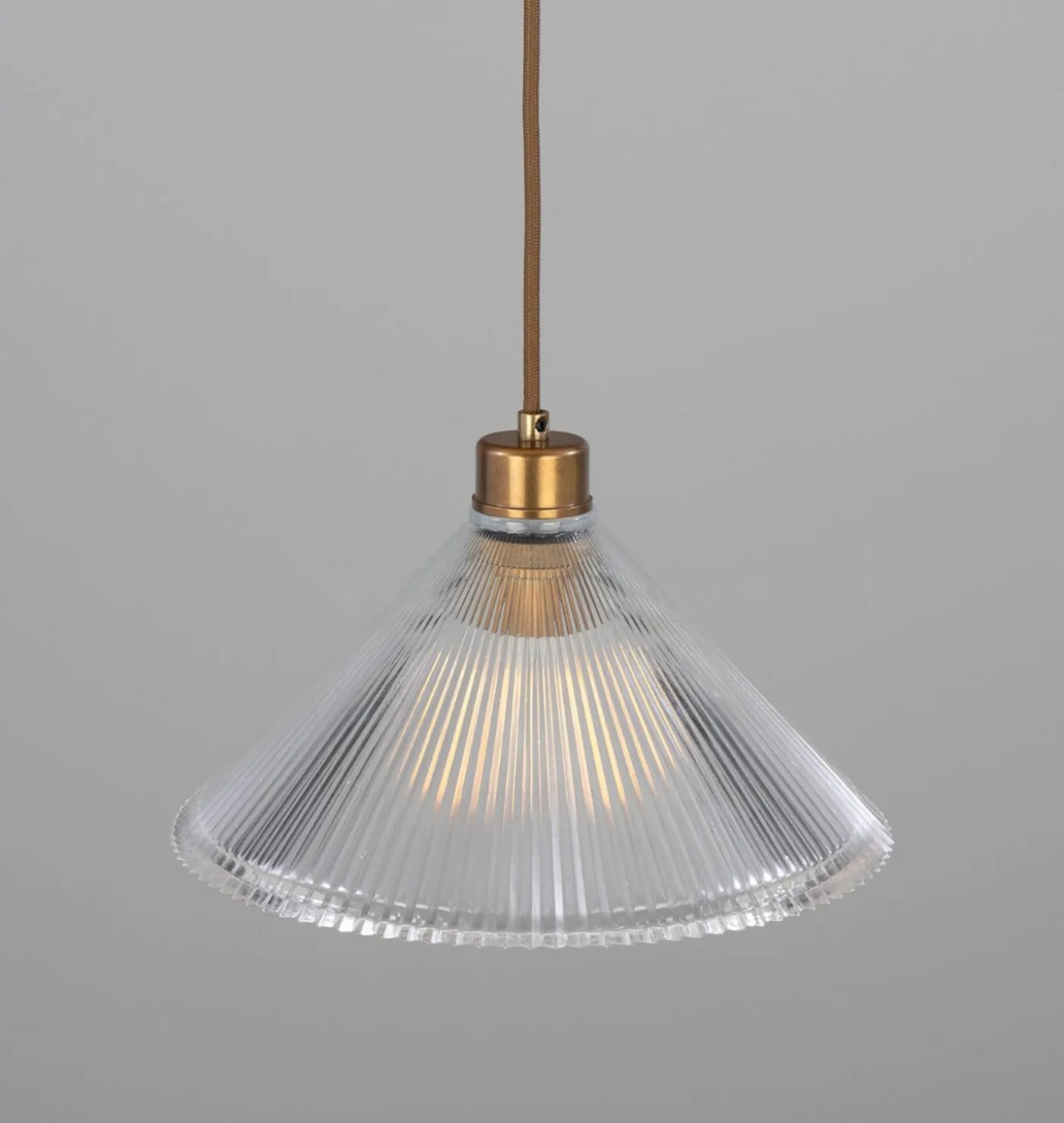 Rebell Coolie Holophane Glass Pendant Light