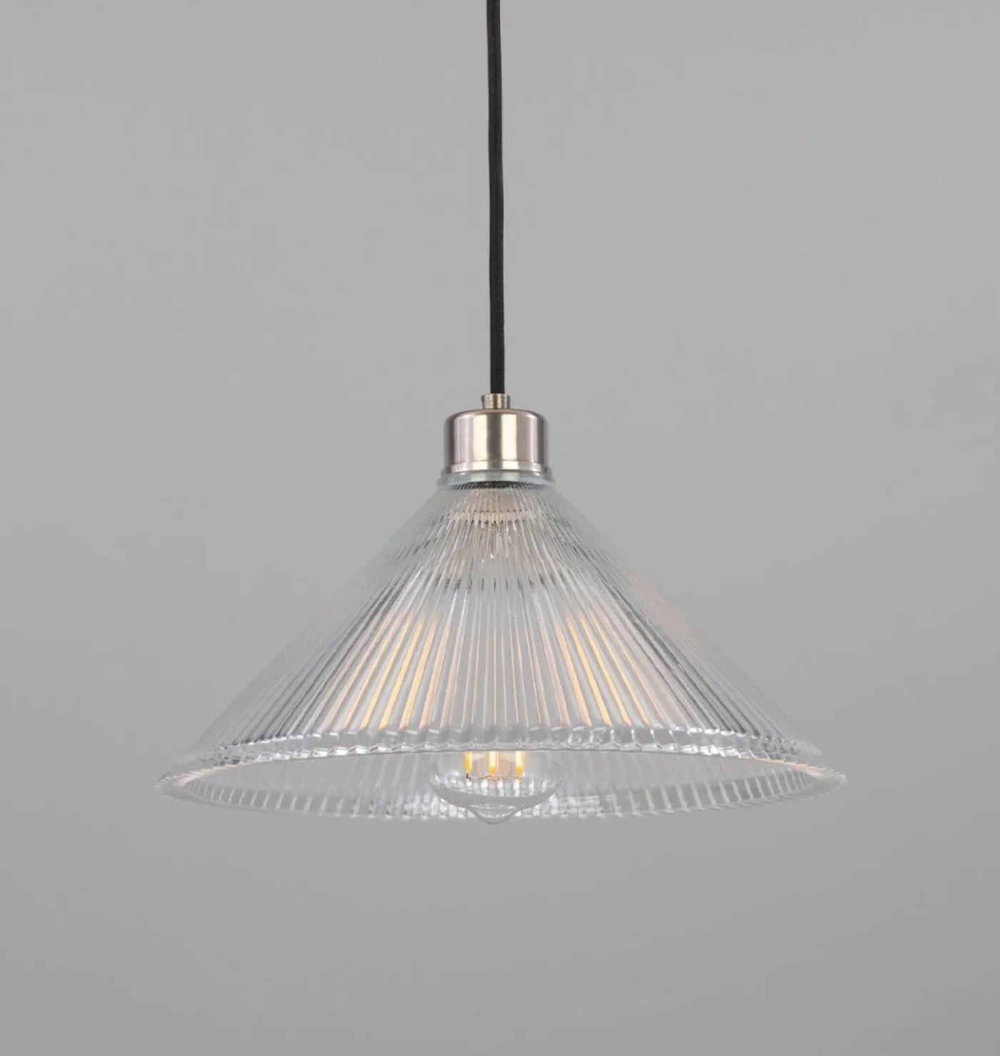 Rebell Coolie Holophane Glass Pendant Light