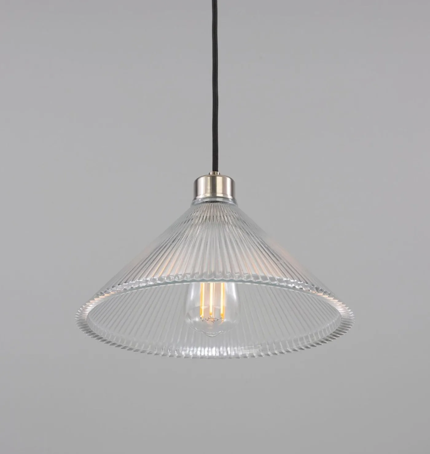 Rebell Coolie Holophane Glass Pendant Light