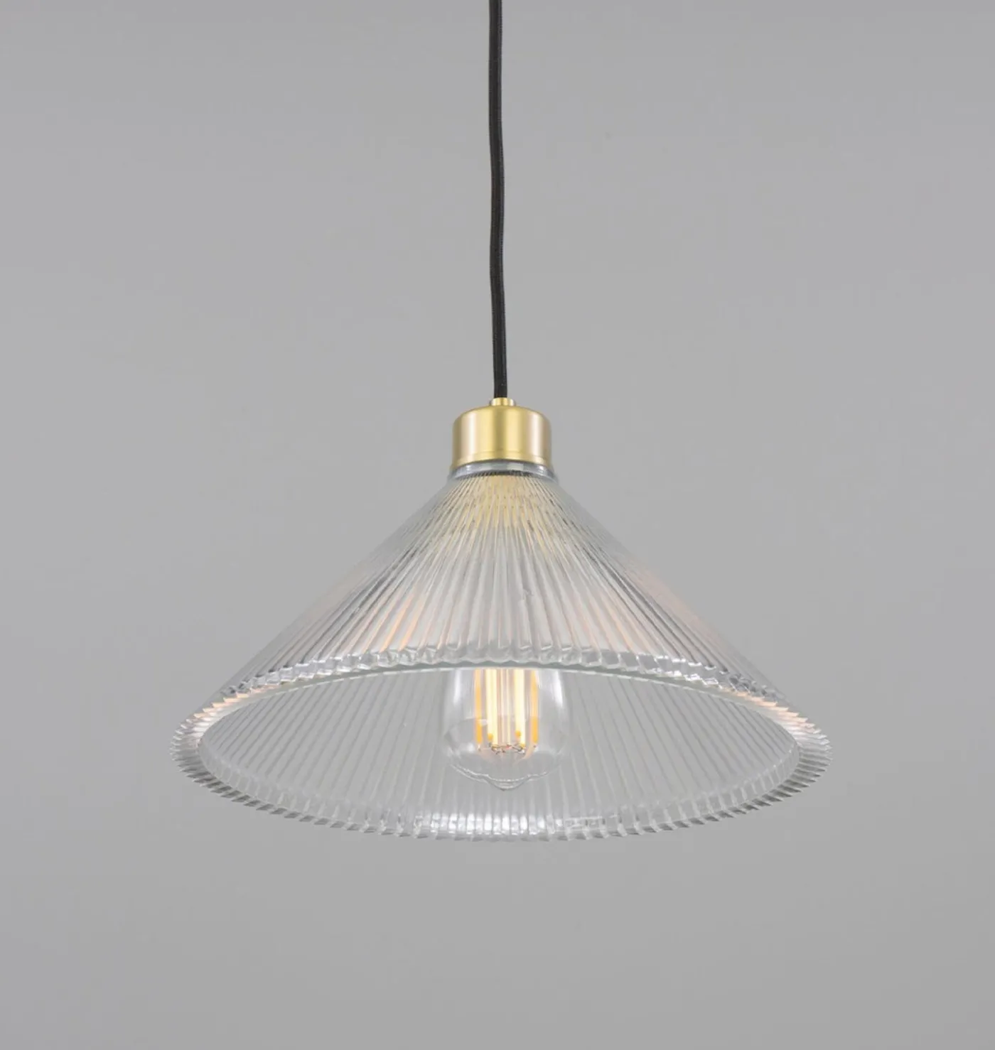 Rebell Coolie Holophane Glass Pendant Light