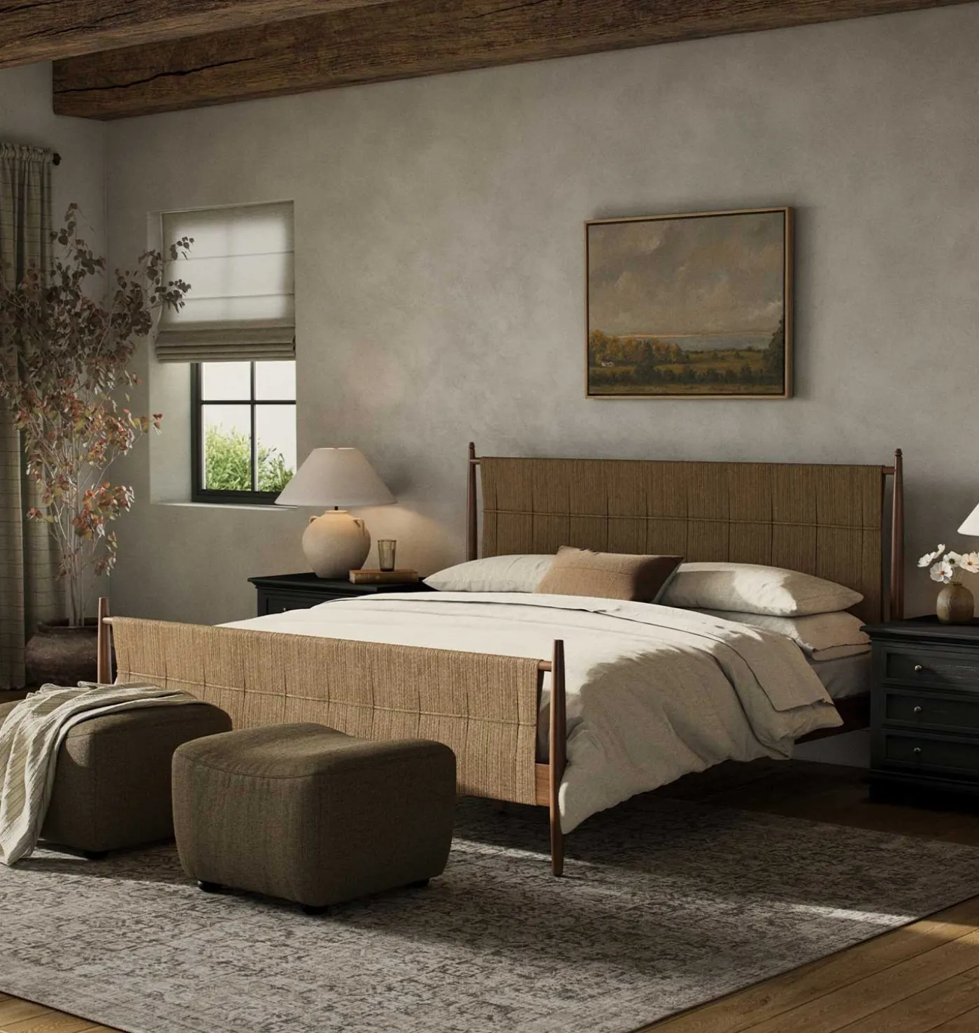 Richard Natural Rush Bed