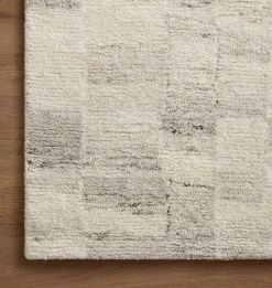 Rocky ROC-01 Ivory / Silver Area Rug