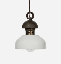 Rome Iron & Ceramic Pendant