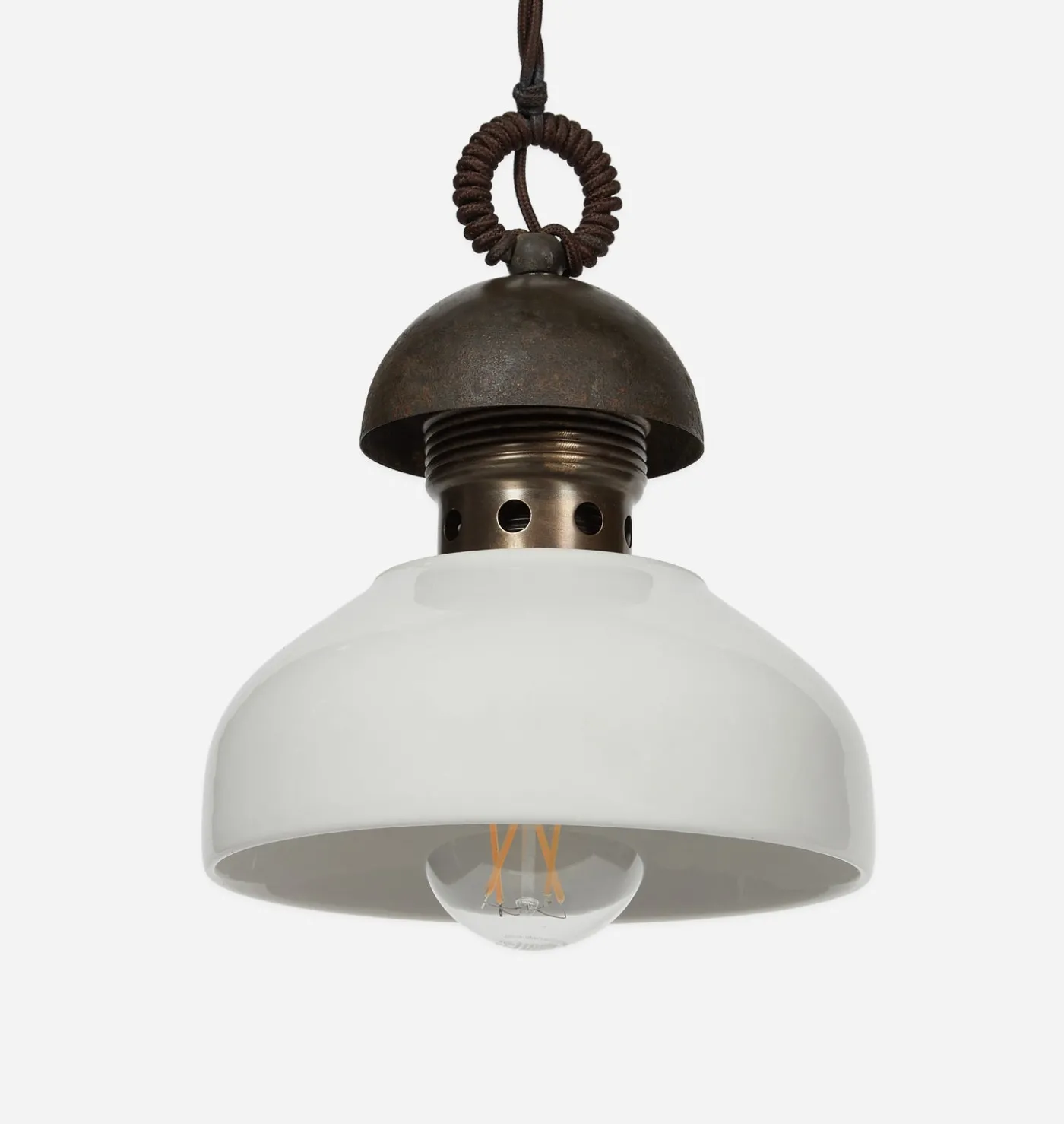Rome Iron & Ceramic Pendant