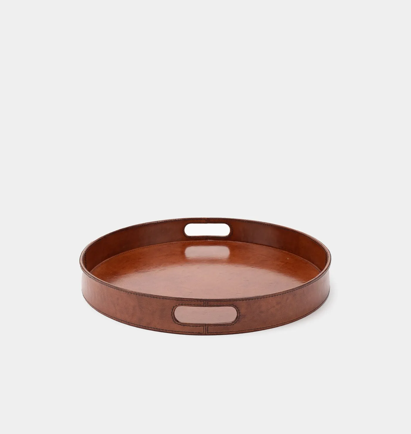 Round Leather Tray