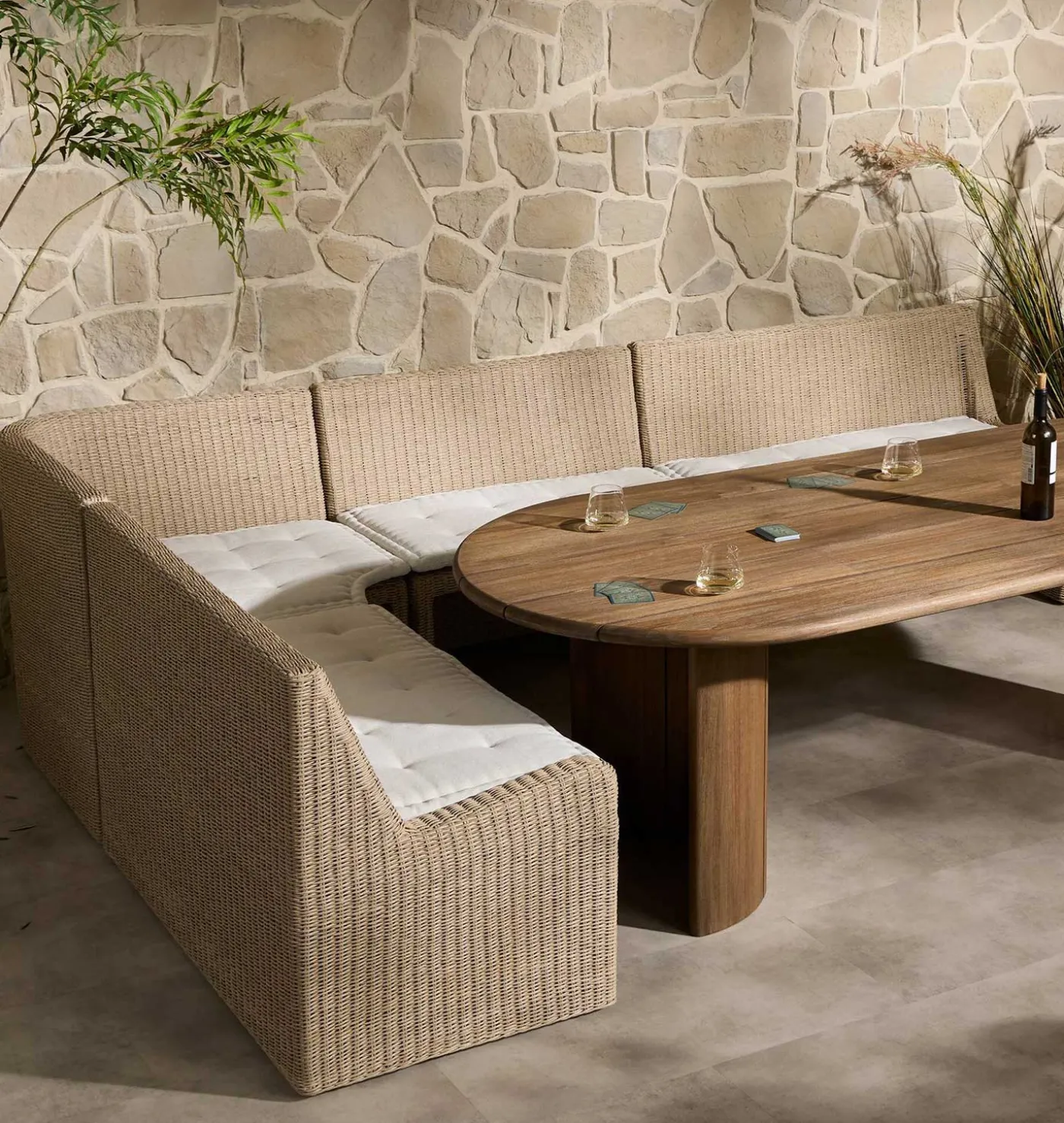 Senna Outdoor Corner Dining Banquette
