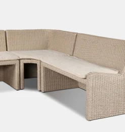 Senna Outdoor L-Shape Dining Banquette