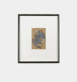 Sentiment Blue Framed Print