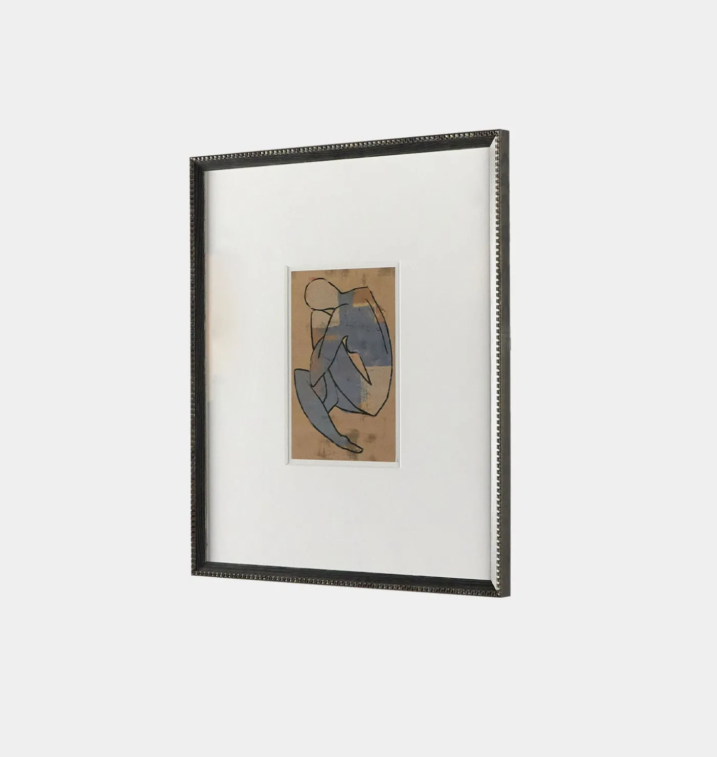 Sentiment Blue Framed Print