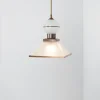 Sicily Brass & Satin Glass Pendant