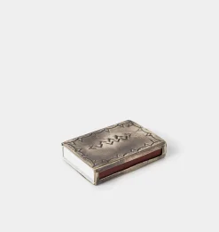 Silver Stamped Matchbox