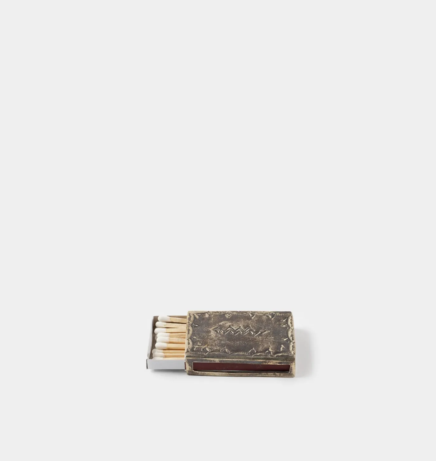 Silver Stamped Matchbox