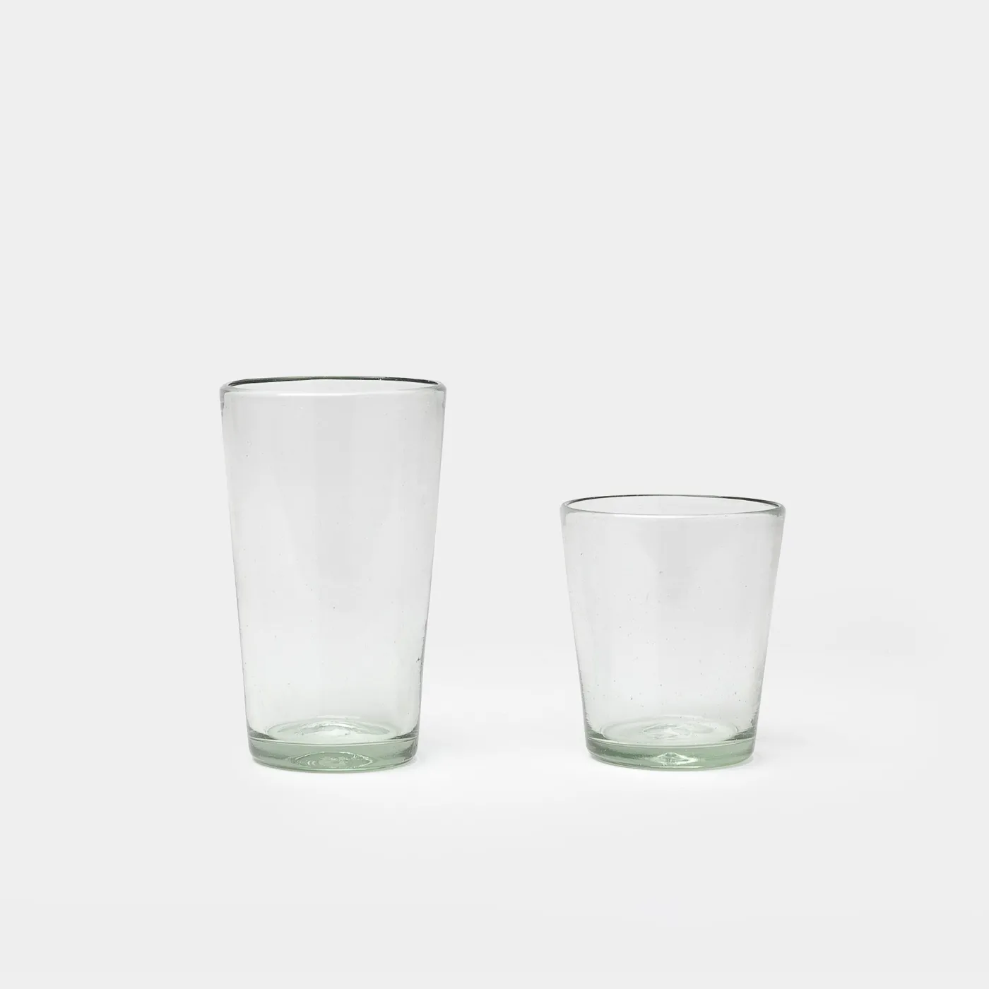 Tapered Recycled Glassware