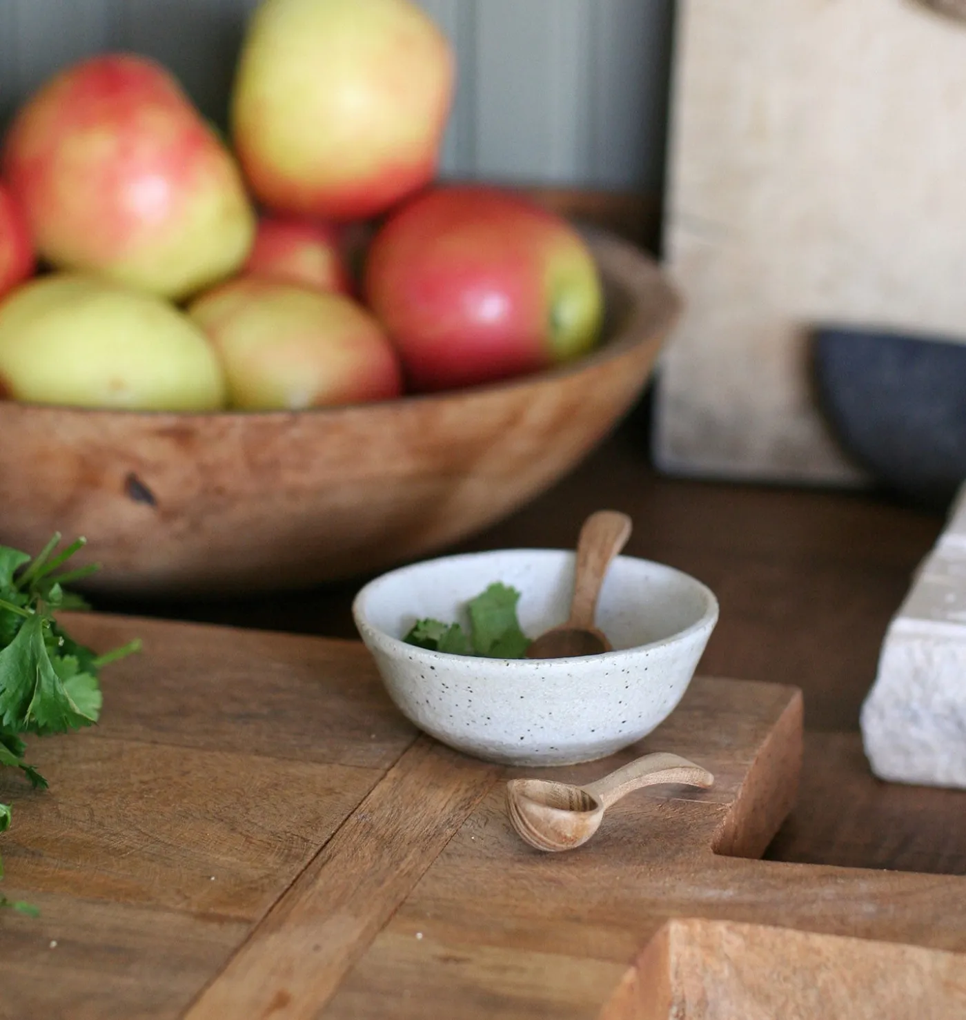 Teak Salt Spoons S/4