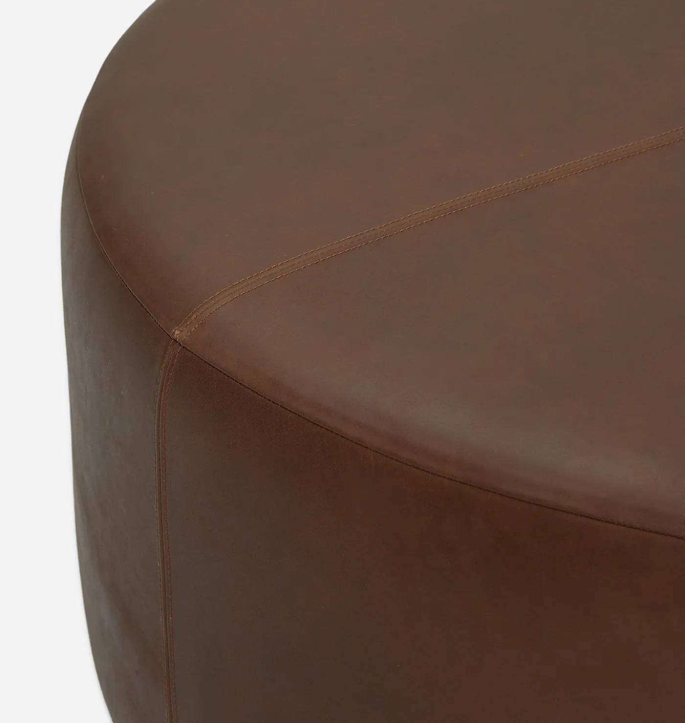 Tocho Round Leather Ottoman