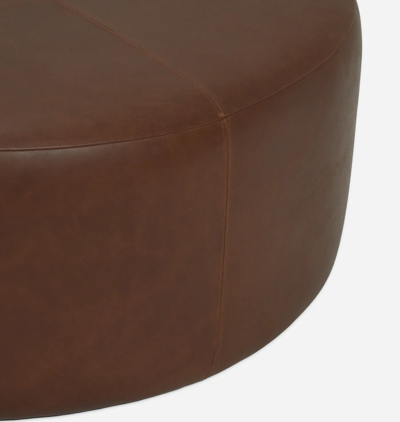 Tocho Round Leather Ottoman