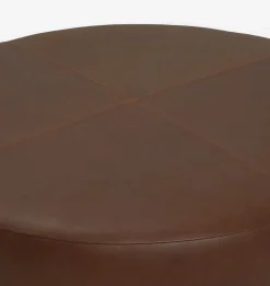 Tocho Round Leather Ottoman