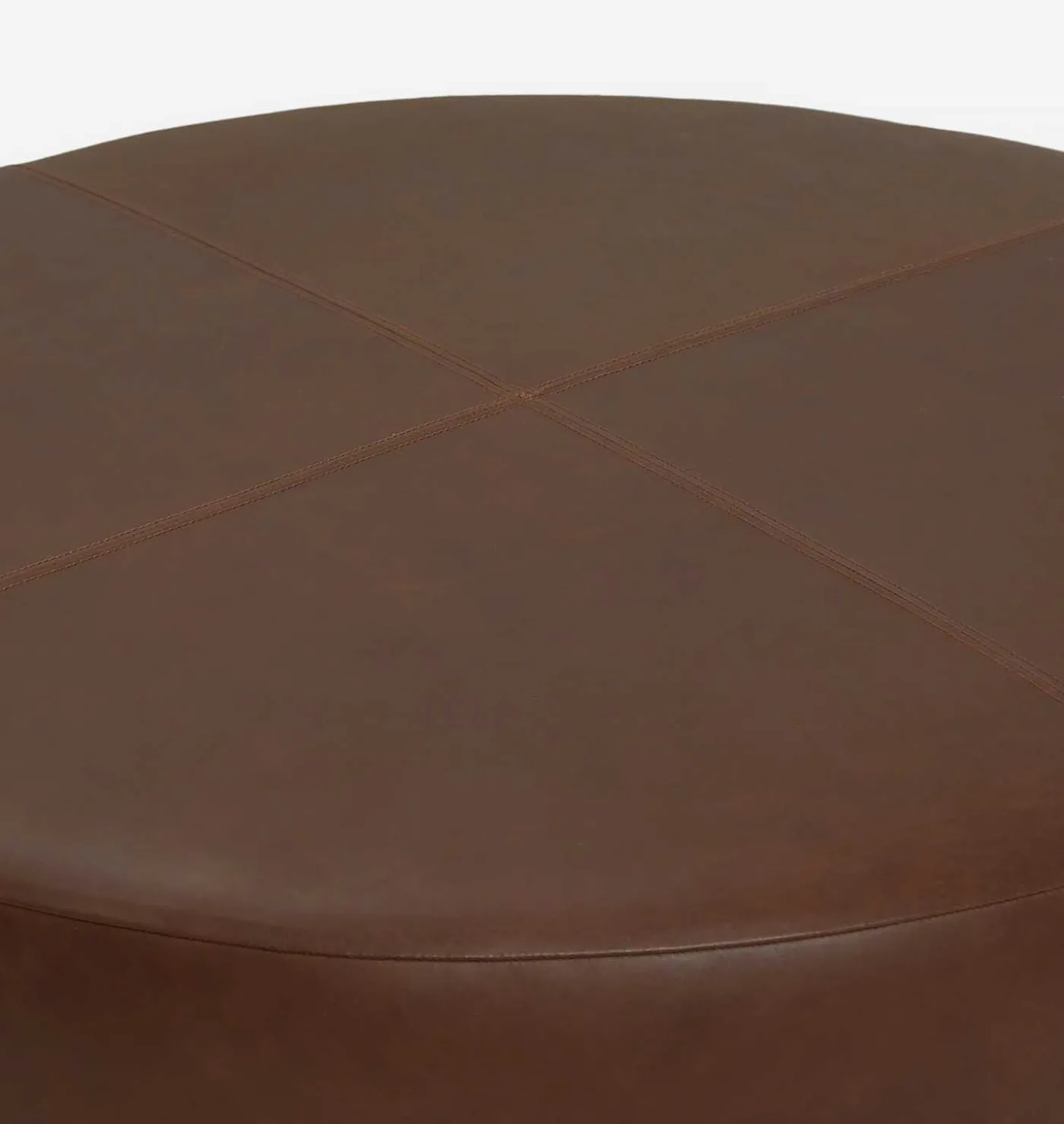 Tocho Round Leather Ottoman