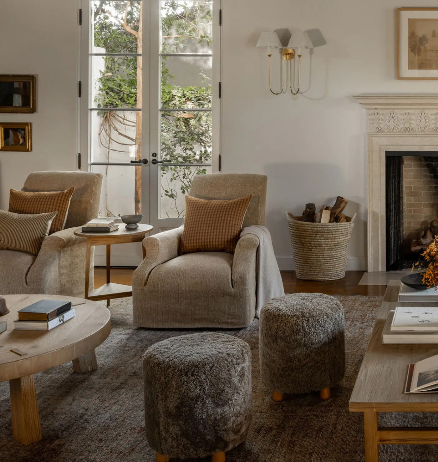 Tocho Shearling Footed Stool