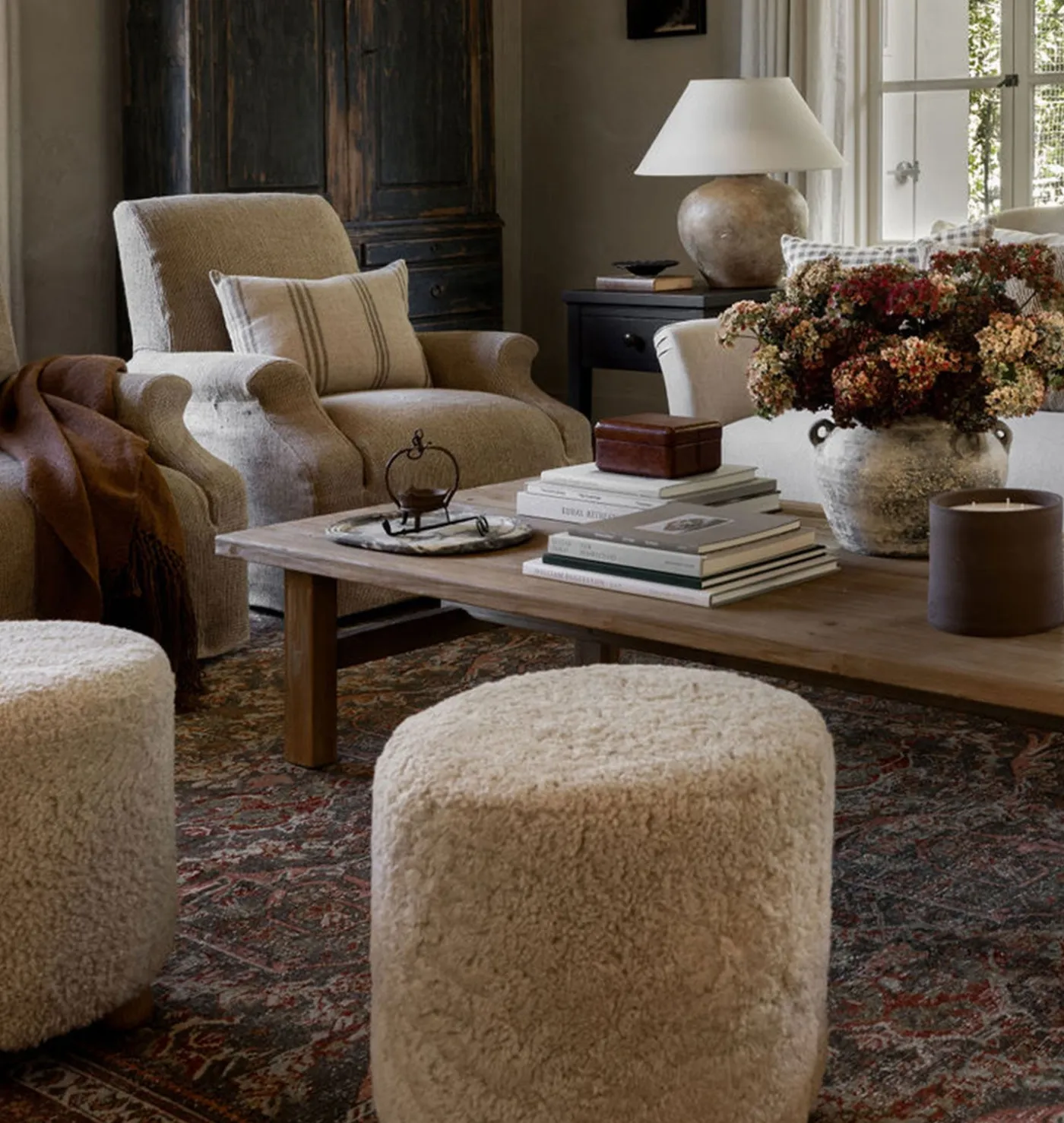 Tocho Shearling Footed Stool