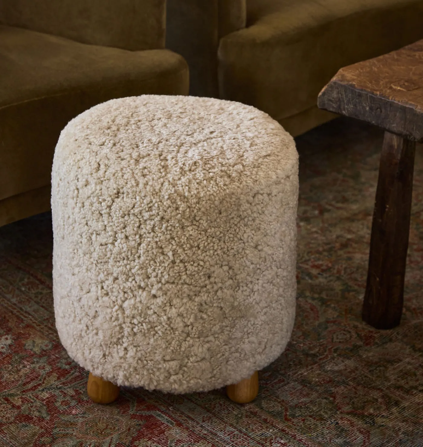 Tocho Shearling Footed Stool