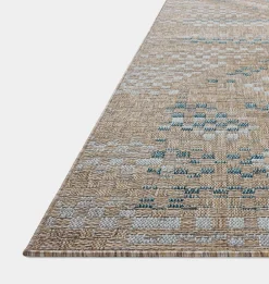 Topanga TOP-04 Natural / Aqua Area Rug