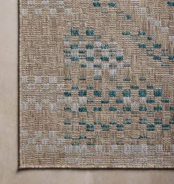 Topanga TOP-04 Natural / Aqua Area Rug