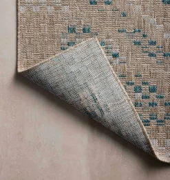 Topanga TOP-04 Natural / Aqua Area Rug