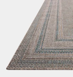 Topanga TOP-05 Natural / Teal Area Rug