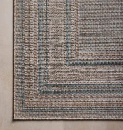 Topanga TOP-05 Natural / Teal Area Rug