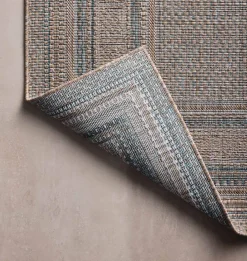 Topanga TOP-05 Natural / Teal Area Rug