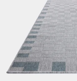 Topanga TOP-07 Silver / Blue Area Rug