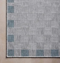 Topanga TOP-07 Silver / Blue Area Rug