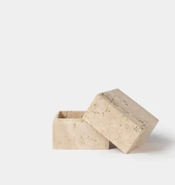 Travertine Cube Box