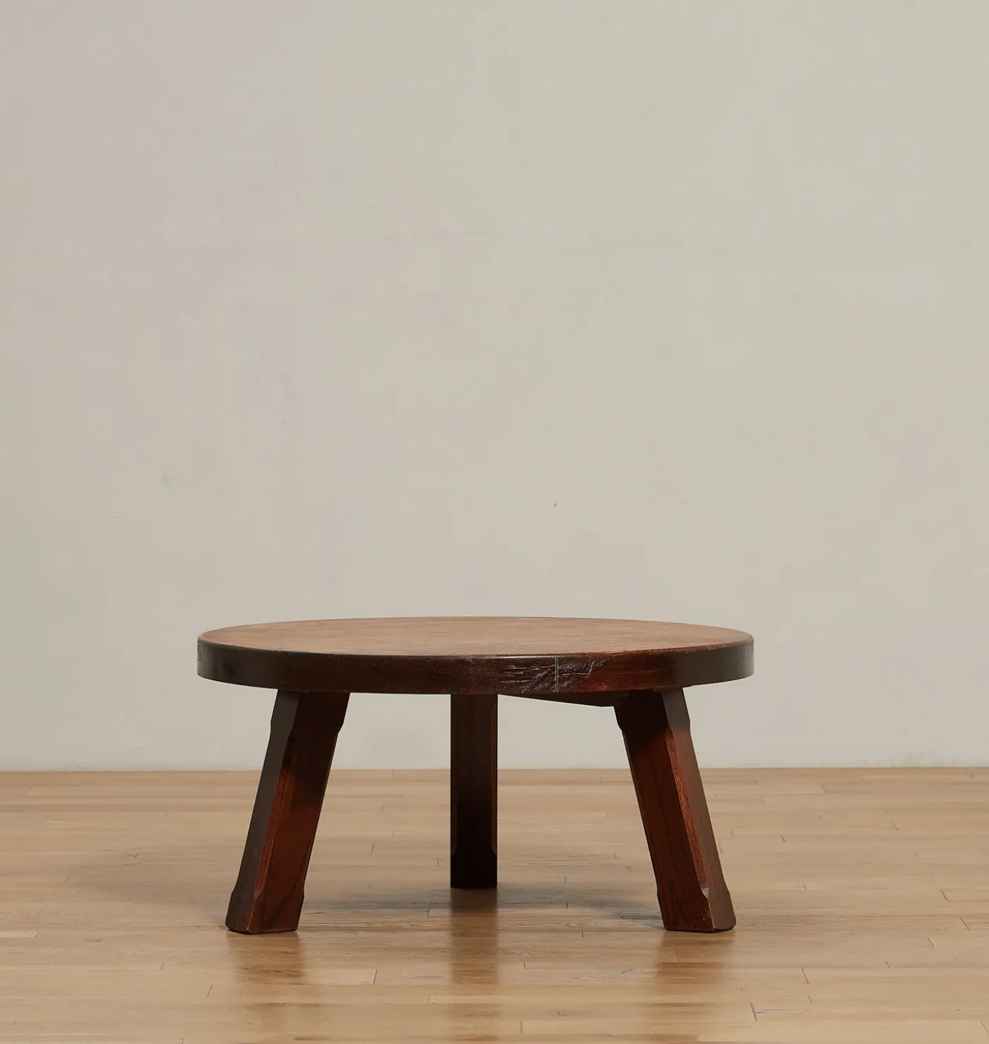 Vintage Brutalist Mid-Century Oak Coffee Table