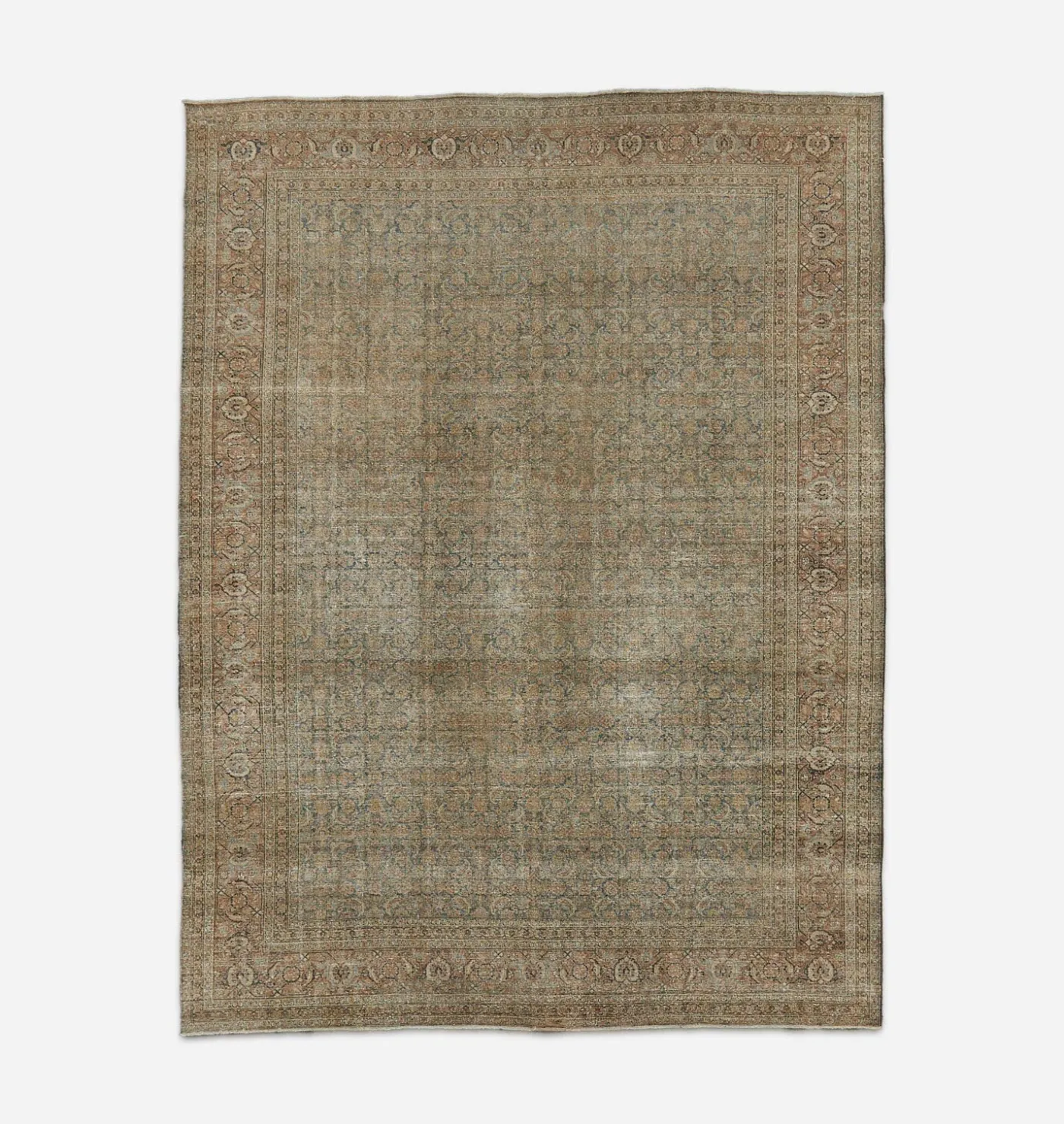 Vintage Hand Knotted Tabriz Rug 10'0" x 13'2"