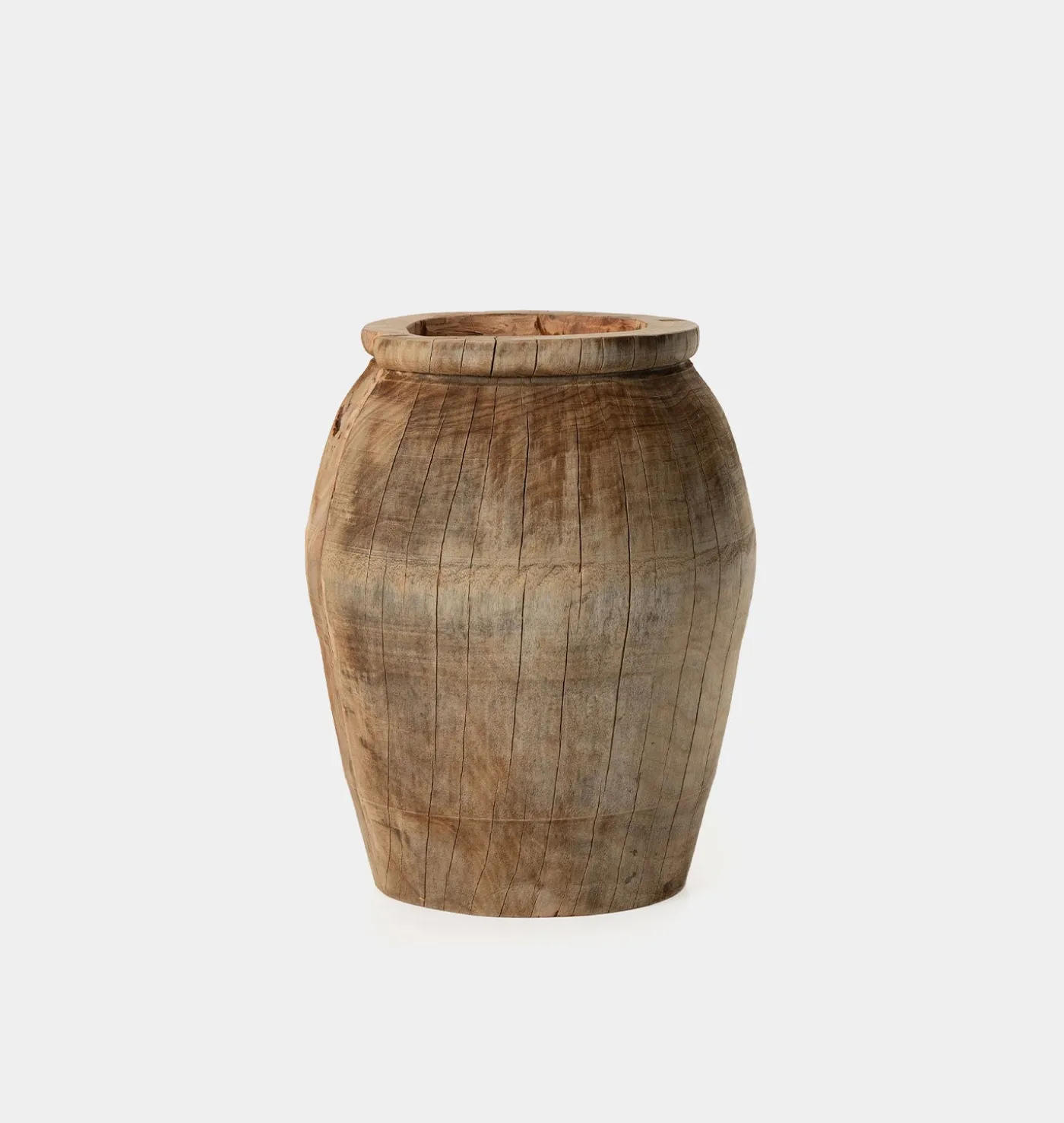 Vintage Reclaimed Wood Vessel