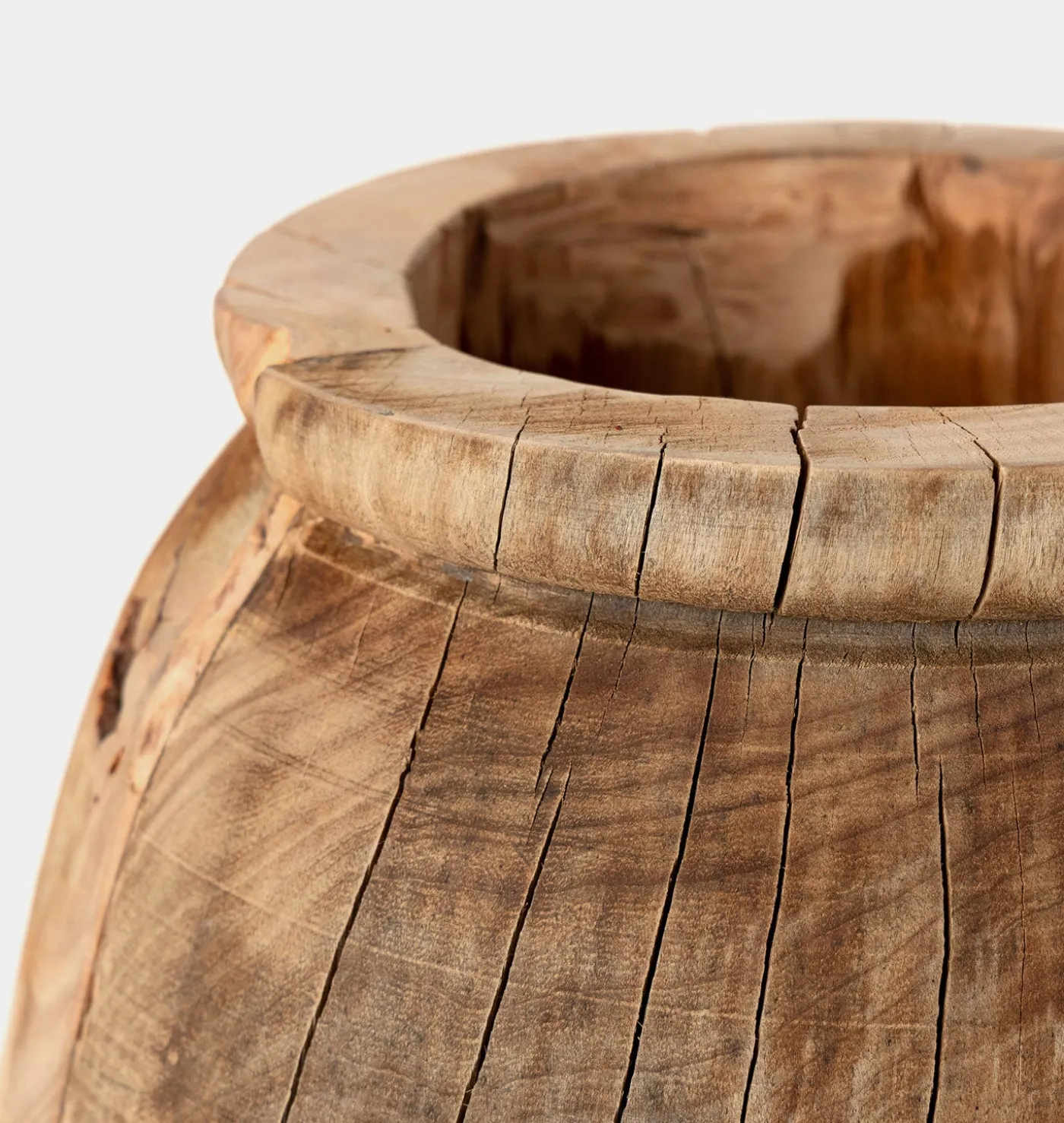 Vintage Reclaimed Wood Vessel